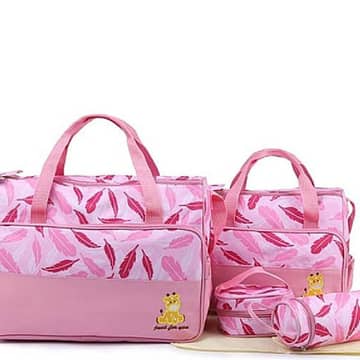 Sac à langer 2 TONS Rose clair 4Pcs