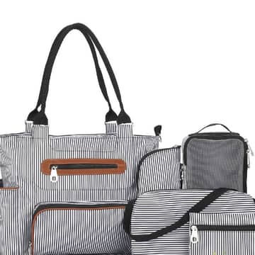 Sac à langer a motifs 4Pcs Gris clair