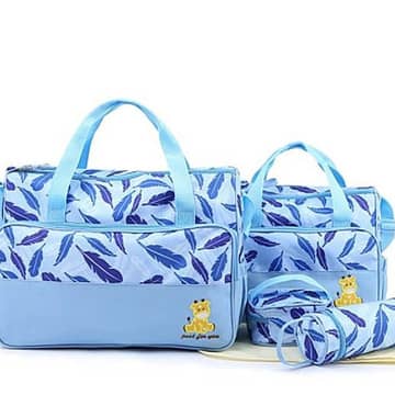 Sac à langer 2 TONS Bleu clair 4Pcs